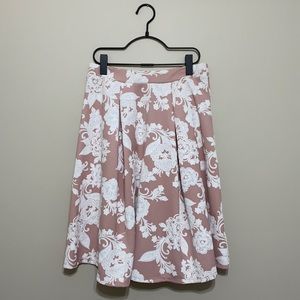 Faith and Joy floral fit and flare skirt